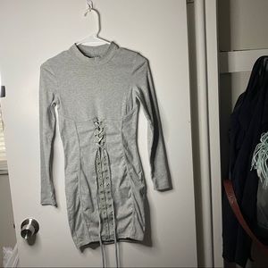 Gray Bodycon Mini Dress